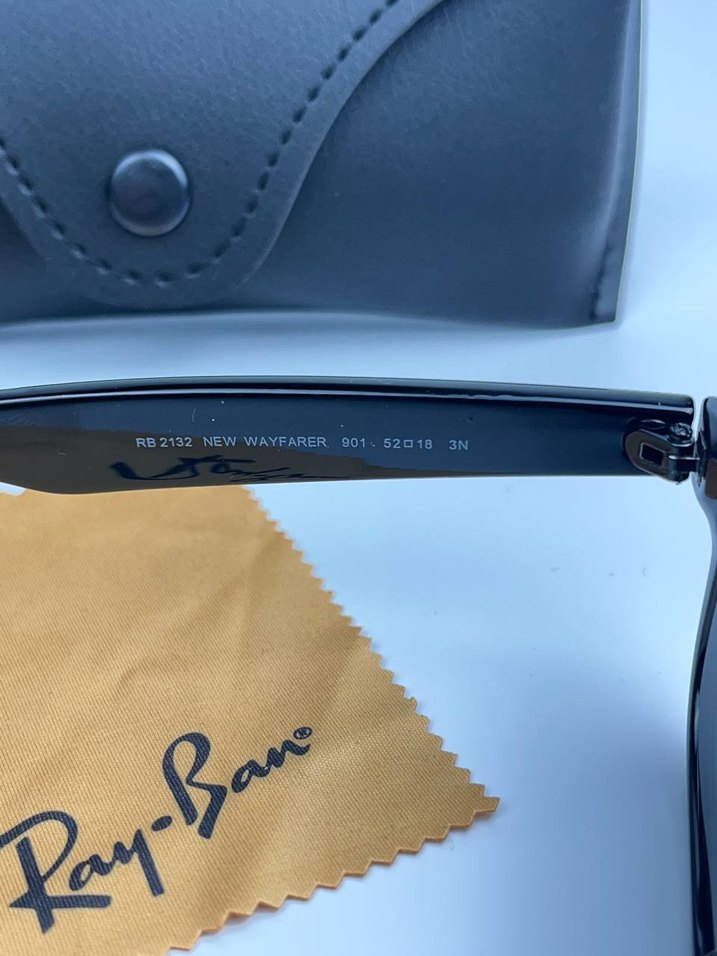 Parlak Siyah Ray-Ban Klasik Güneş Gözlüğü - Görsel 4