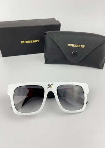 Burberry Beyaz Minimalist erkek Güneş Gözlüğü