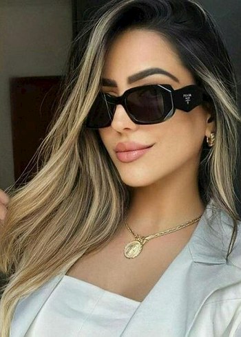 Prada Kadın siyah Parlak Gözlük