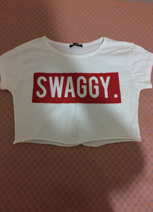 L beden beyaz kısa tshirt 