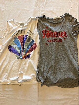 10-11 yaş H&M ve LCW tişört