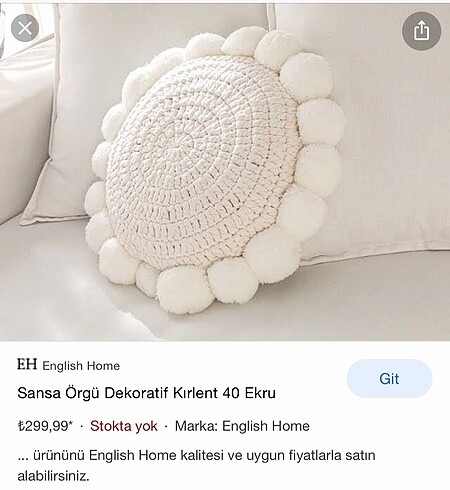 Englısh home kırlent