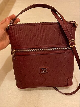 Pierre Cardin Bordo Crossbody Çanta