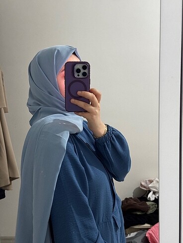 Beden mavi Renk Fresh scarf Kırınkıl şal