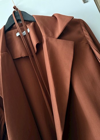 Dökümlü Piliseli Kadın Kahverengi Takım - Görsel 4