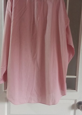 Pembe Uzun Kollu Keten Erkek Gömlek - Görsel 3