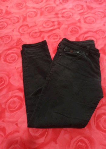 Düğmeli Siyah Erkek Skinny Jean