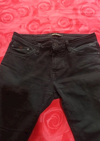 32 Beden siyah Renk Düğmeli Siyah Erkek Skinny Jean