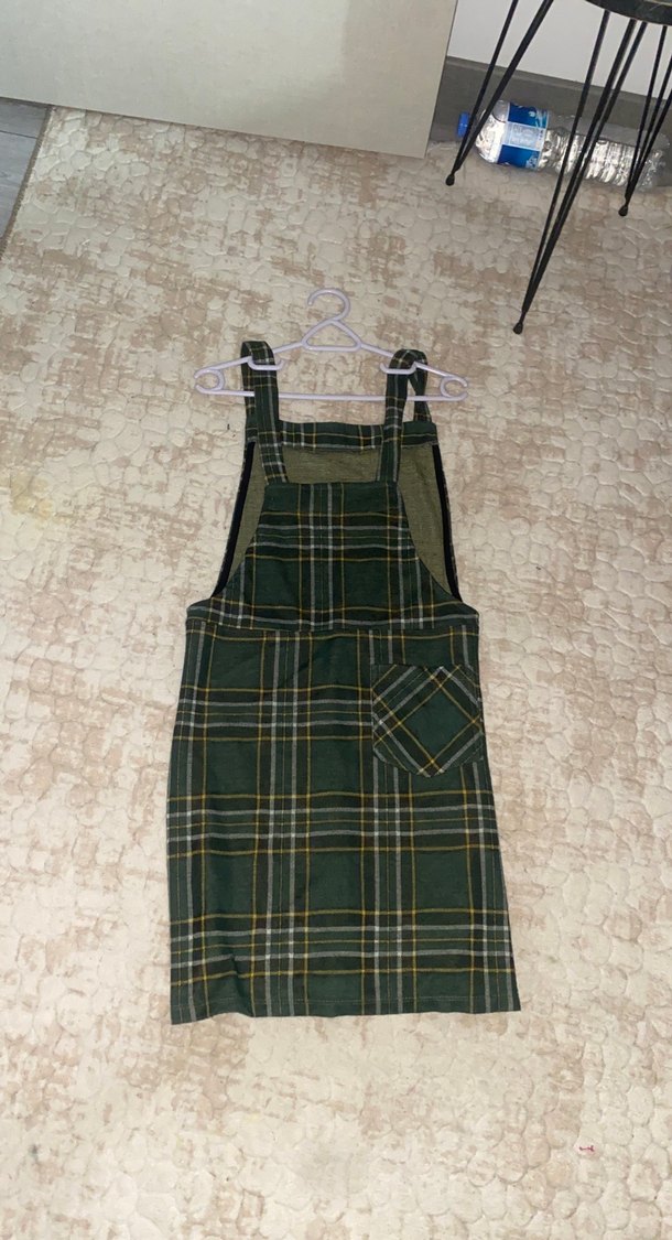 Koyu Yeşil salopet - Görsel 3