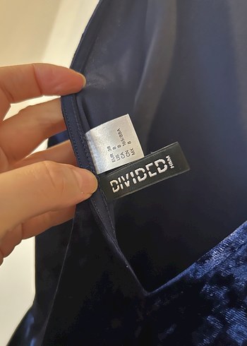 Kadife lacivert mini elbise - Görsel 5