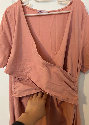 Bej Midi Emzirme Geceliği - Görsel 2