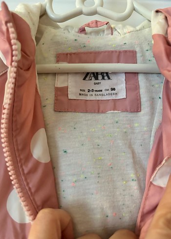 Kız Çocuk Pembe Puantiyeli Yağmurluk - Görsel 2