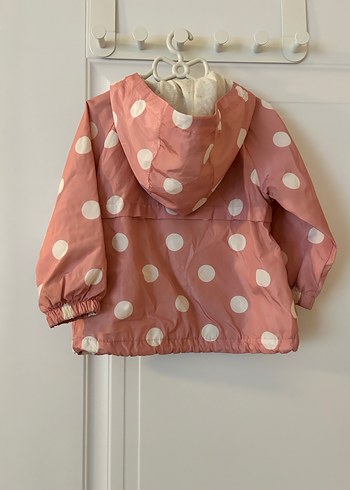 Kız Çocuk Pembe Puantiyeli Yağmurluk - Görsel 3