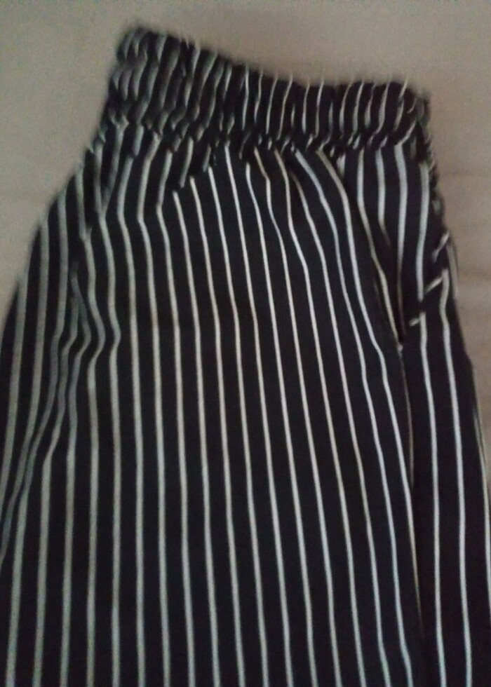 Çizgili Yazlık Pantolon  - Görsel 2