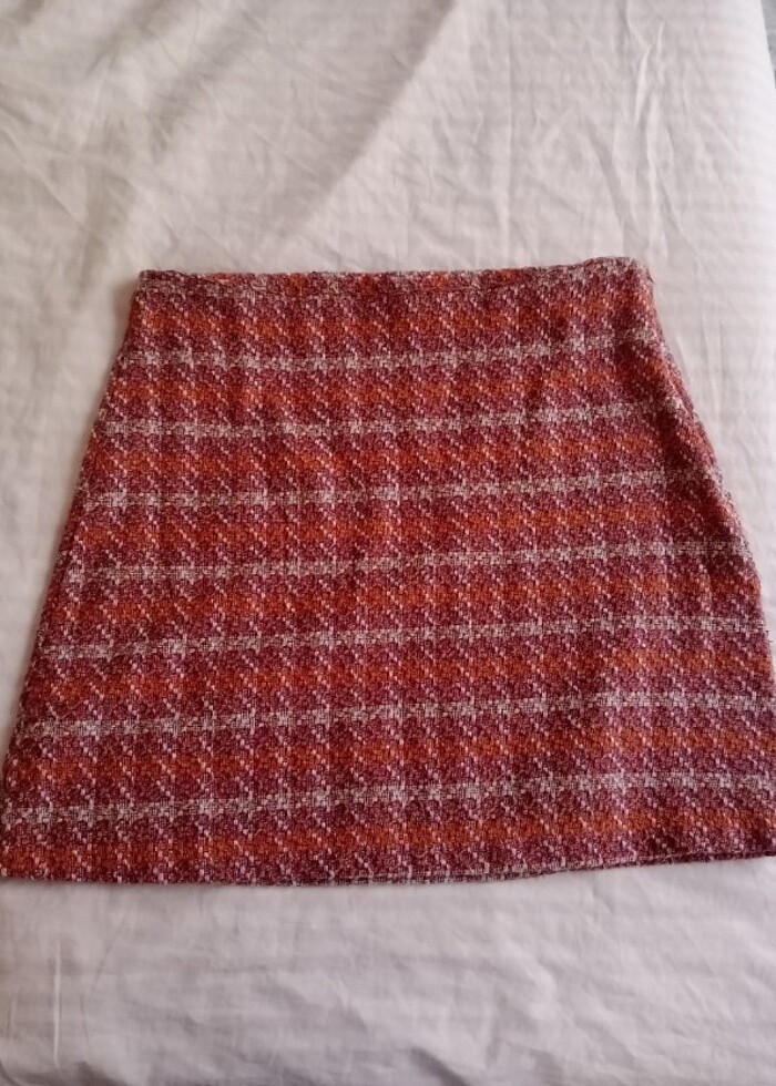 LC Waikiki Pembe Ekose Tüvit Etek - Görsel 2