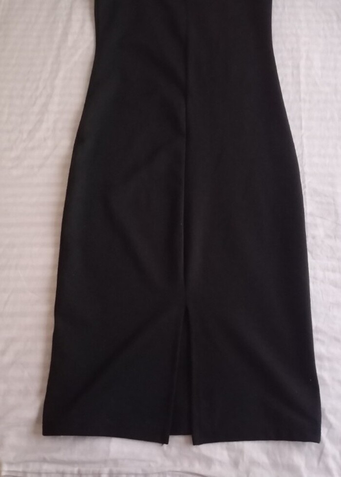 Siyah Dar Kesim Elbise - Görsel 4