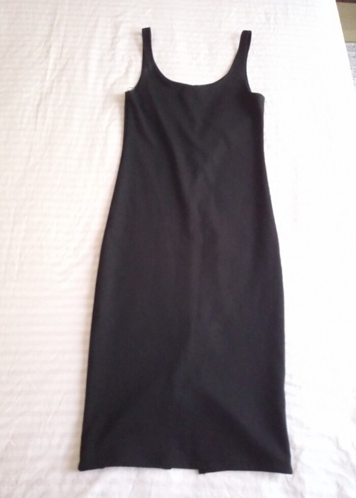 Siyah Dar Kesim Elbise - Görsel 3