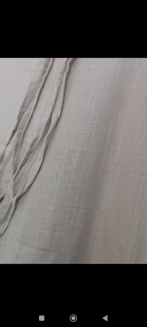 Bej Bol Kesim Keten Kapri Pantolon - Görsel 2