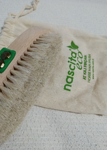 Yeşil At Kılı Saç Fırçası - Nascita Eco - Görsel 2