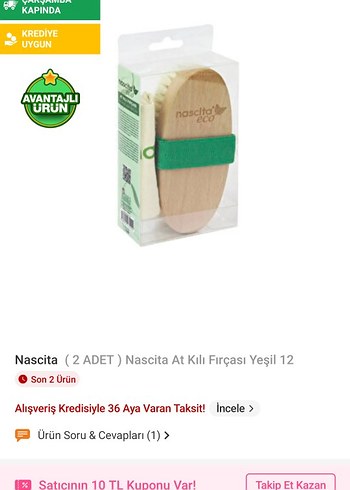Yeşil At Kılı Saç Fırçası - Nascita Eco - Görsel 5