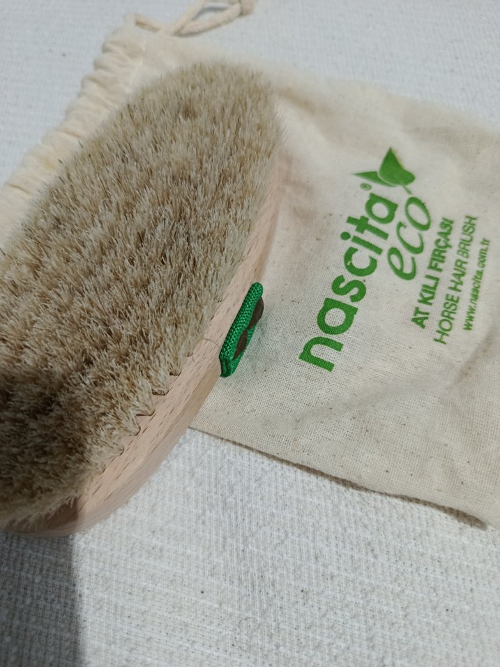 Yeşil At Kılı Saç Fırçası - Nascita Eco - Görsel 3