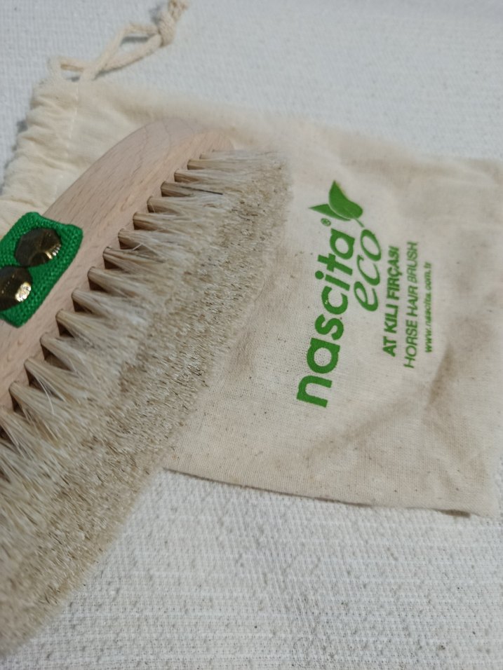 Yeşil At Kılı Saç Fırçası - Nascita Eco - Görsel 2