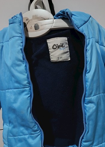 Erkek Çocuk Mavi Fermuarlı Mont - Görsel 3