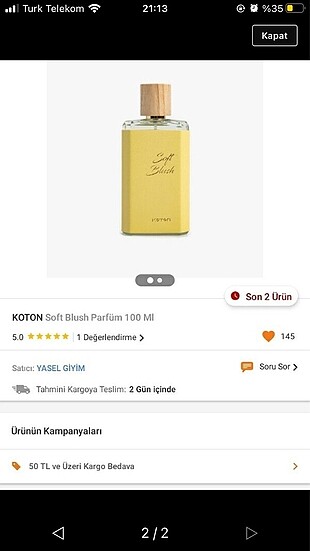 Koton parfüm