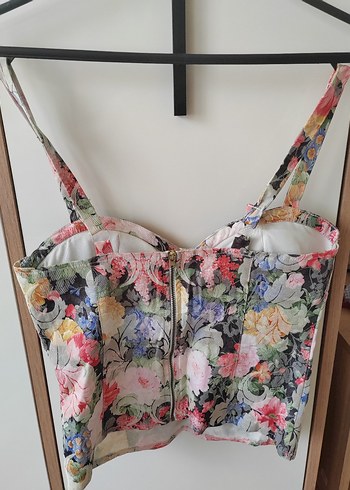 Çiçek Desenli Bohem Kısa Büstiyer - Görsel 2