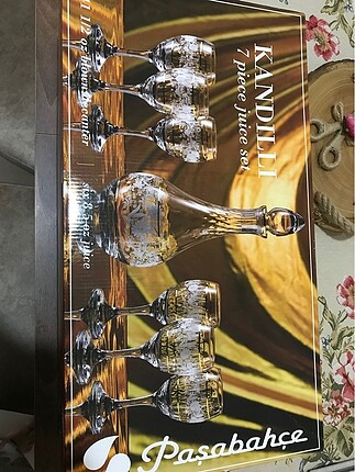 Paşabahçe 7 parça kandilli set
