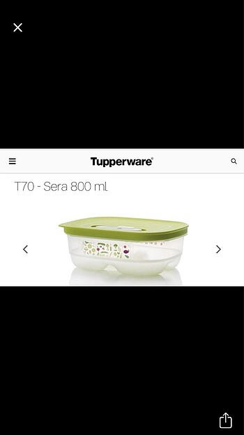 Tupperware sera kap