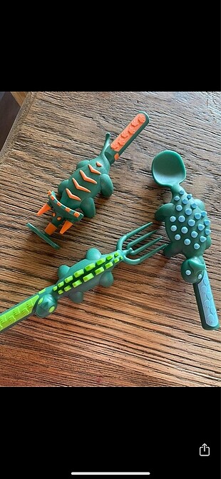 Myminibaby Dino gereçleri 3 lü yemek seti