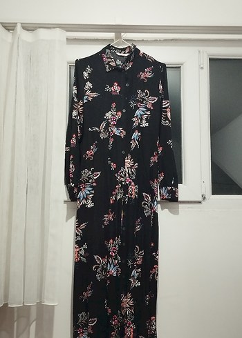 Çiçek Desenli Bohem Uzun Elbise - Görsel 3