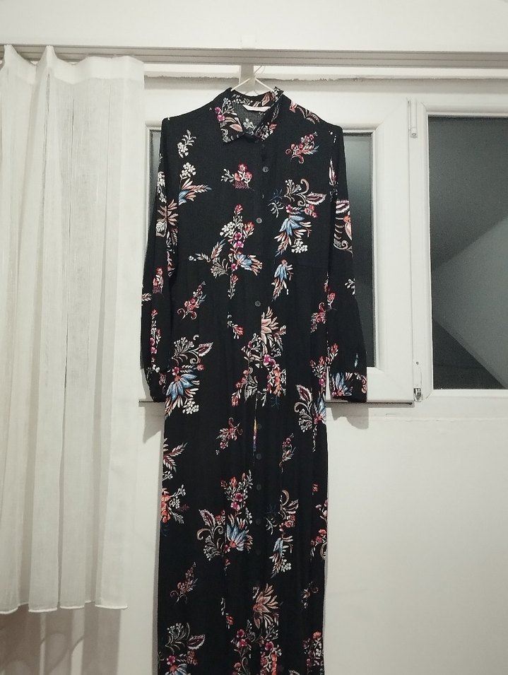 Çiçek Desenli Bohem Uzun Elbise - Görsel 3