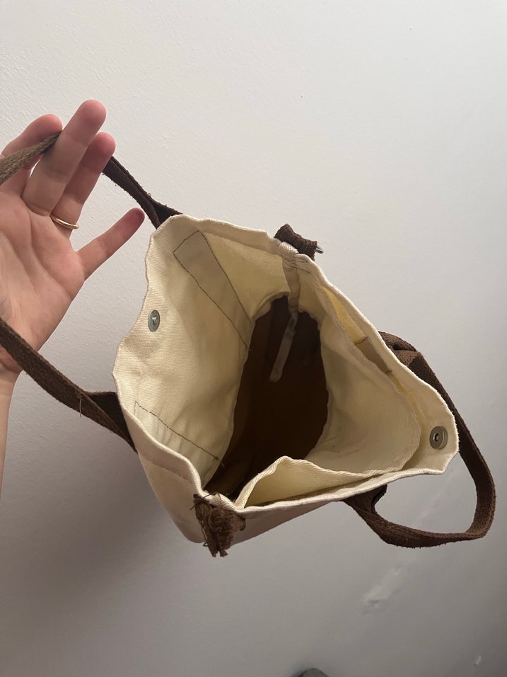 Bej Süet Kadın Günlük Çanta - Görsel 3