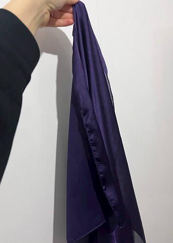 Mor Drapeli Uzun Kadın Elbise - Görsel 5