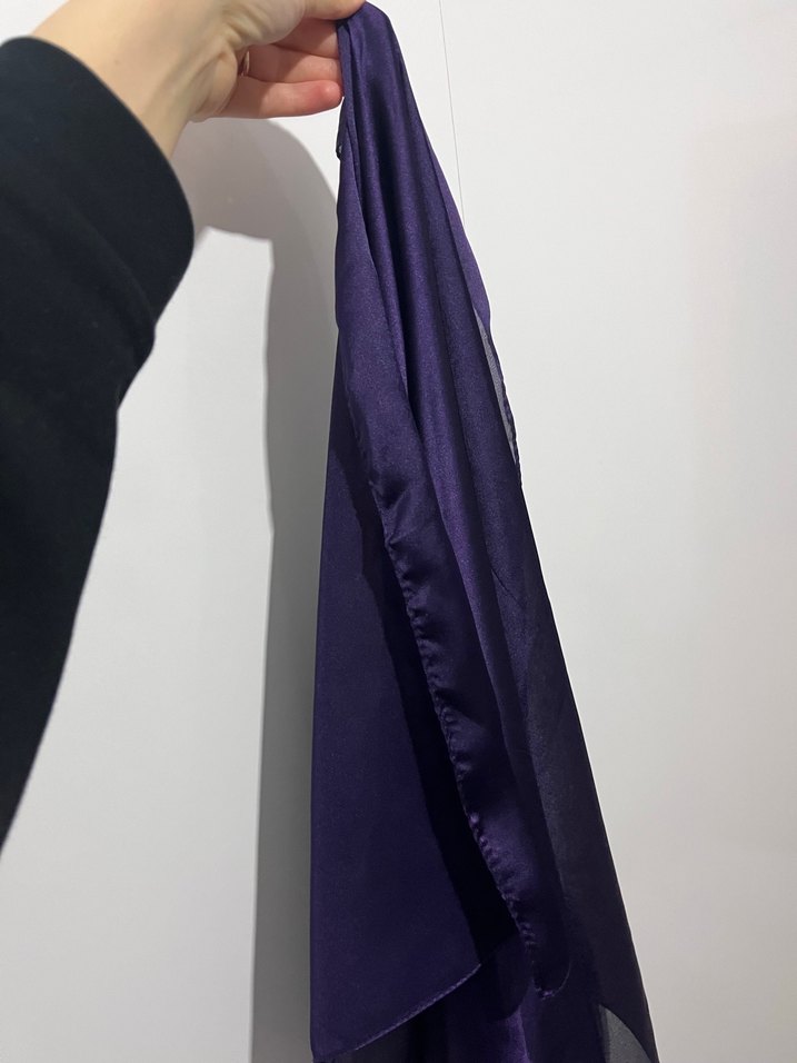 Mor Drapeli Uzun Kadın Elbise - Görsel 5