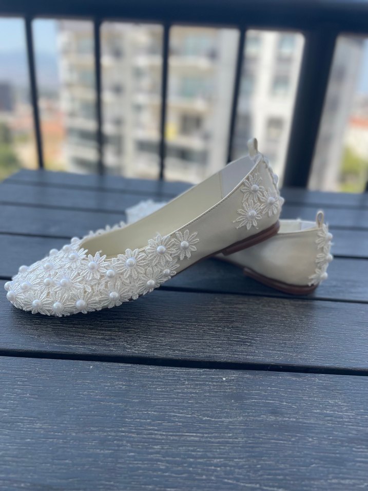 Dantel Nakışlı Özel Babet - Görsel 3