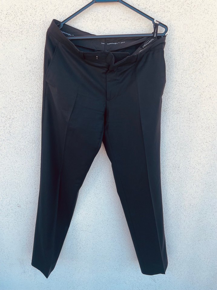 Siyah Düz Kesim Erkek Takım Elbise - Görsel 3