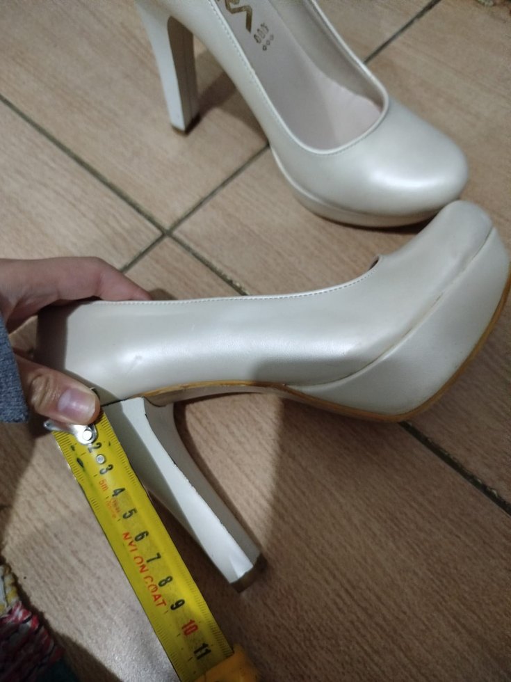 Beyaz Platform Topuklu Kadın Ayakkabı - Görsel 4