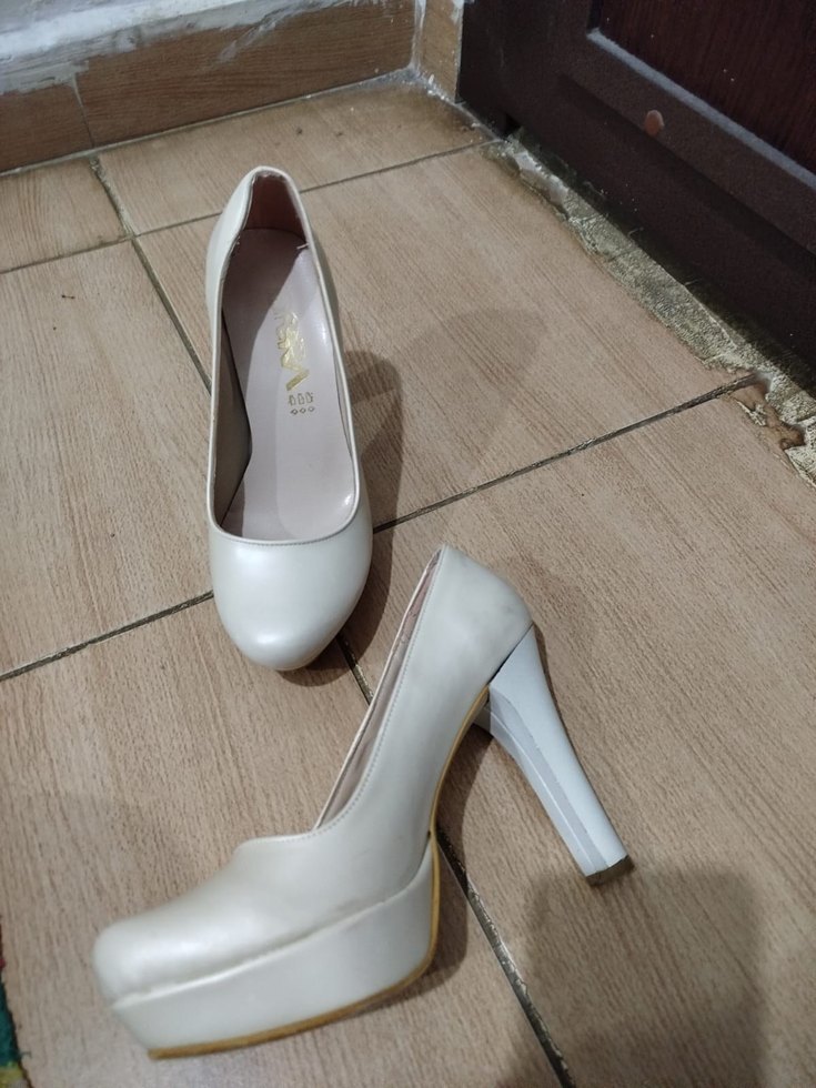 Beyaz Platform Topuklu Kadın Ayakkabı - Görsel 5