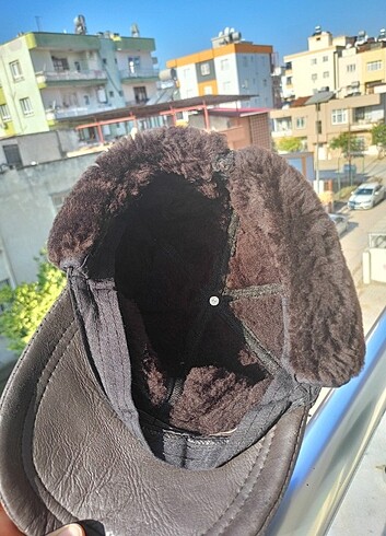 12+ Yaş, > 23 cm Beden kahverengi Renk Kürklü kulaklıklı şapka