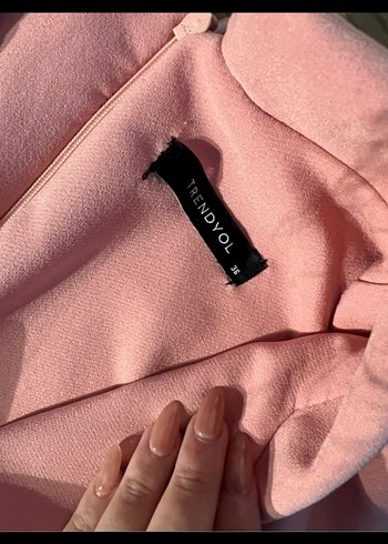 Pembe Kemerli Kadın Midi Tulum - Görsel 4