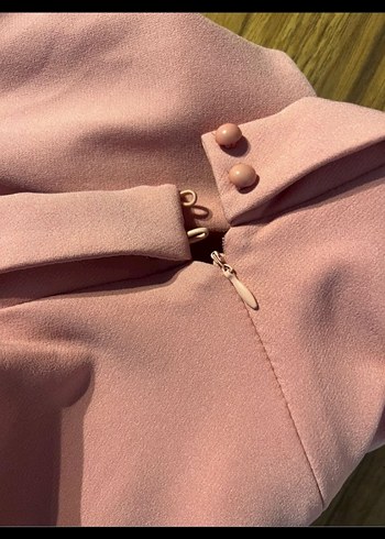 Pembe Kemerli Kadın Midi Tulum - Görsel 3