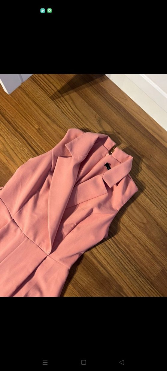 Pembe Kemerli Kadın Midi Tulum - Görsel 2