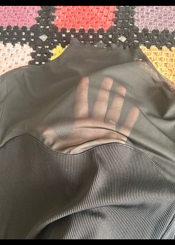 Siyah Transparan Halter Yaka Mini Bustiyer - Görsel 4