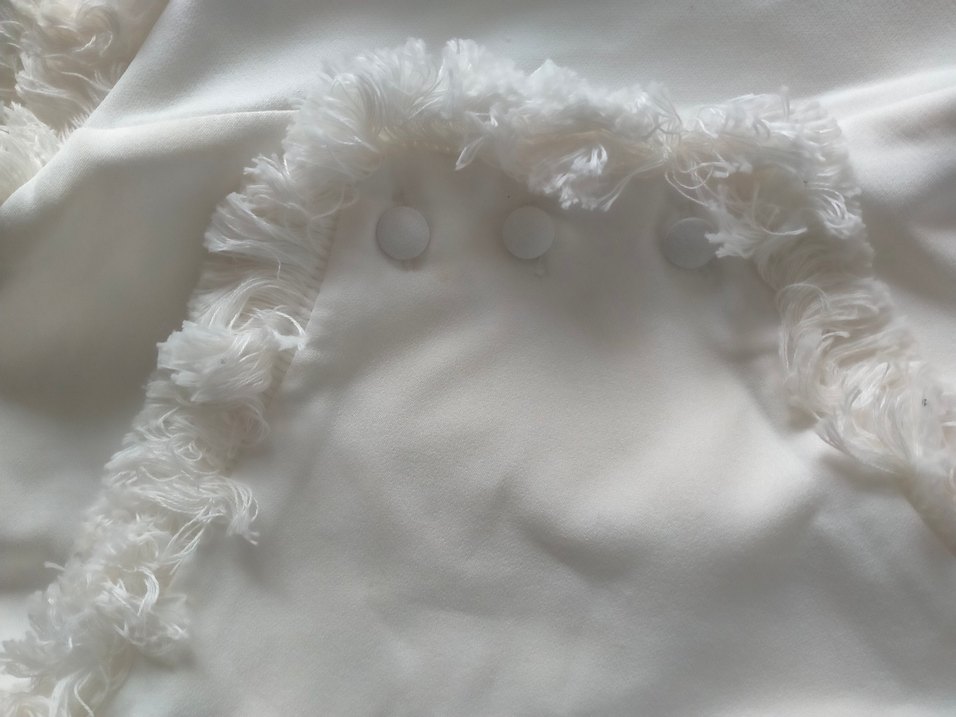 Beyaz Straplez Fırfırlı Mini Büstiyer - Görsel 4