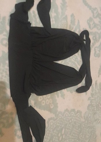 Uzun Siyah Dantel Detaylı Goth Monokini - Görsel 4