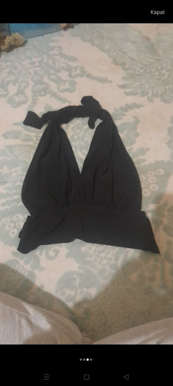 Uzun Siyah Dantel Detaylı Goth Monokini - Görsel 5
