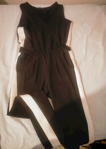 Beyaz çizgili tulum - Görsel 2